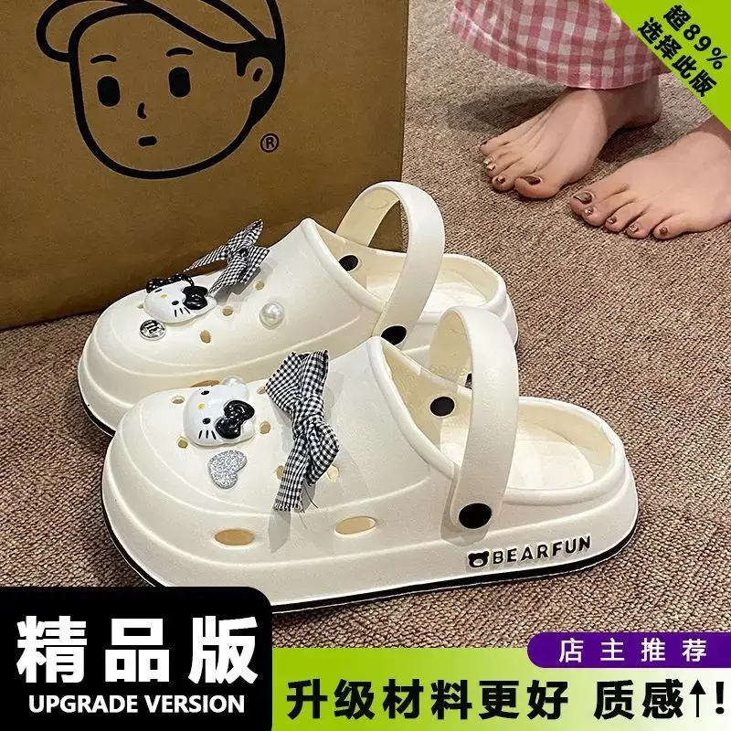 Eva Thick-Soled Clogs for Women, Summer Outer Wear, Non-Slip, Popular Cute Cat and Fish Toe-Toe Two-Wear Sandals - Image 19