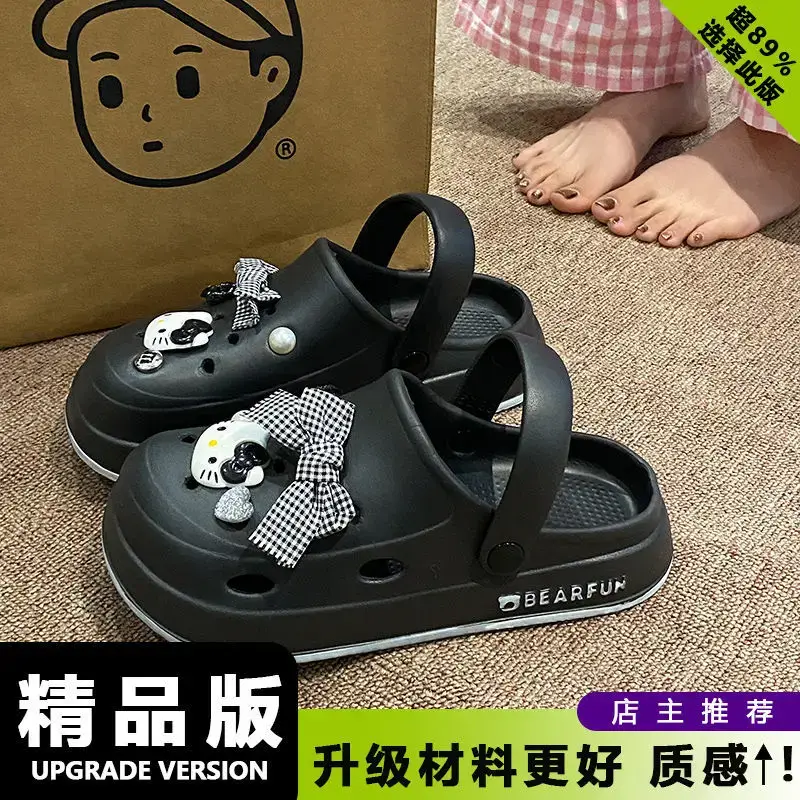 Eva Thick-Soled Clogs for Women, Summer Outer Wear, Non-Slip, Popular Cute Cat and Fish Toe-Toe Two-Wear Sandals - Image 20