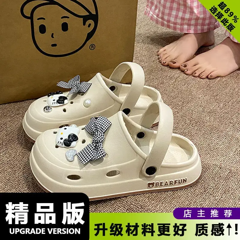 Eva Thick-Soled Clogs for Women, Summer Outer Wear, Non-Slip, Popular Cute Cat and Fish Toe-Toe Two-Wear Sandals - Image 21