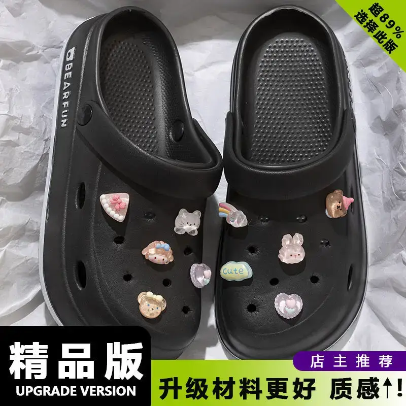Eva Thick-Soled Clogs for Women, Summer Outer Wear, Non-Slip, Popular Cute Cat and Fish Toe-Toe Two-Wear Sandals - Image 26