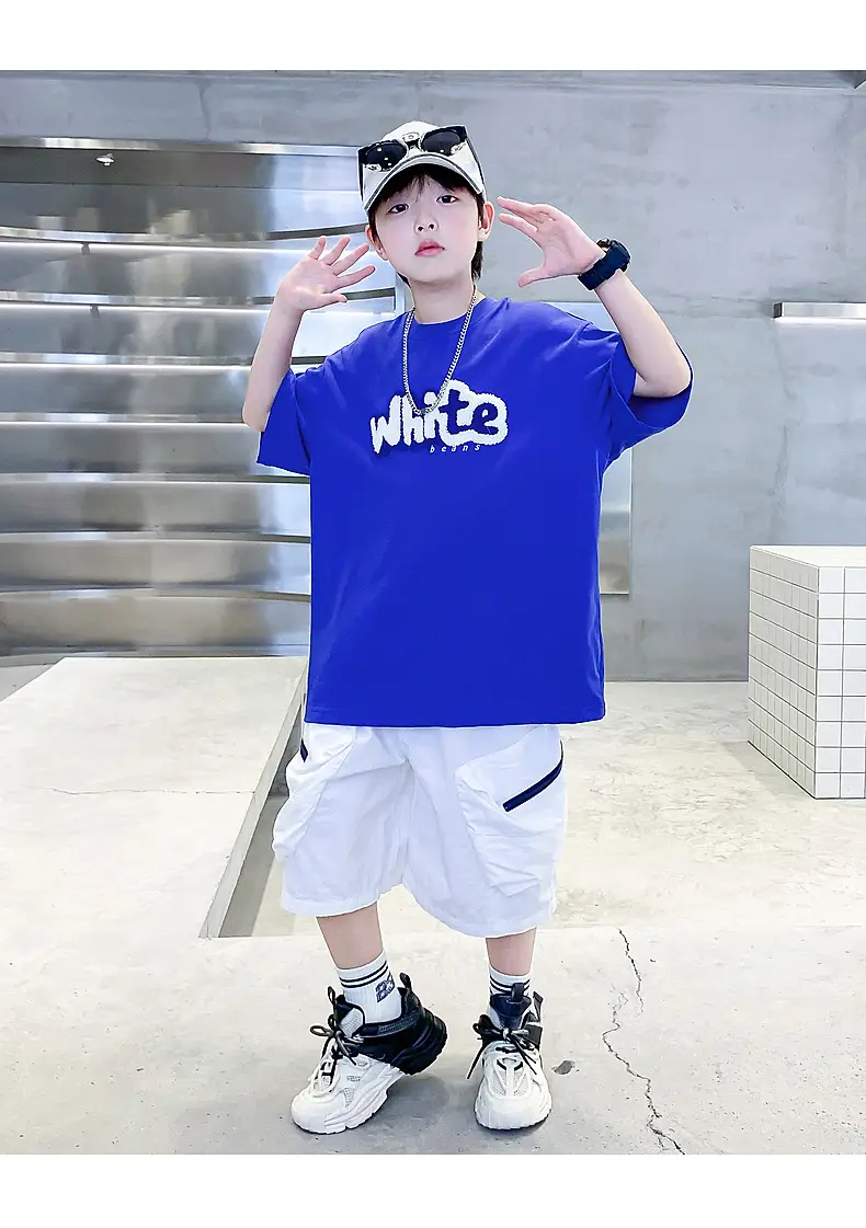 Boys Green Cotton T-Shirt 2026 Summer Ice Feel — feature 12