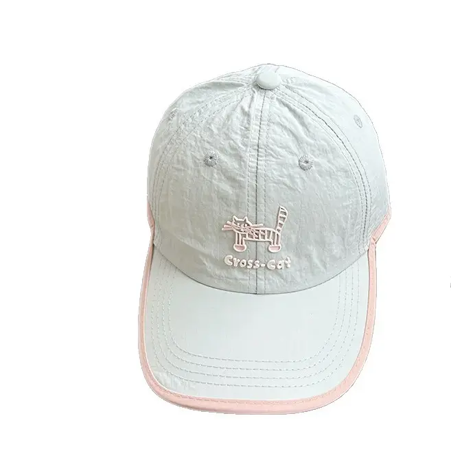 Girls Sun Hat Pink White Duck Print Cap - Image 18
