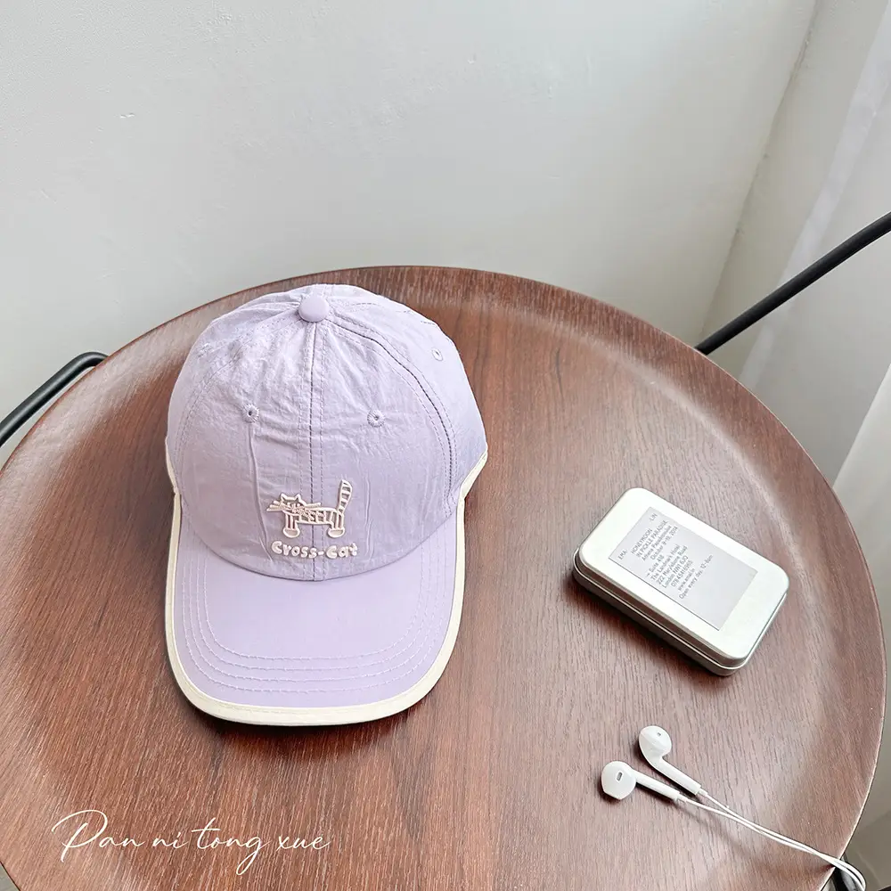 Girls Sun Hat Pink White Duck Print Cap - Image 10
