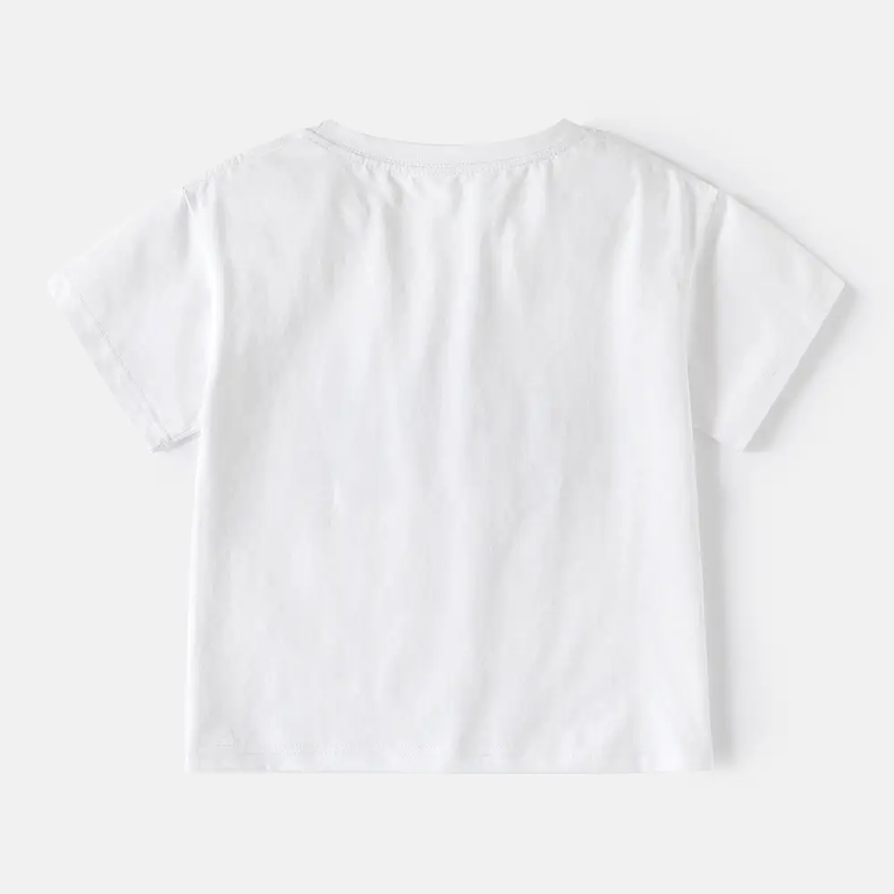 2025 Boys Summer Short Sleeve T-Shirt White — feature 5