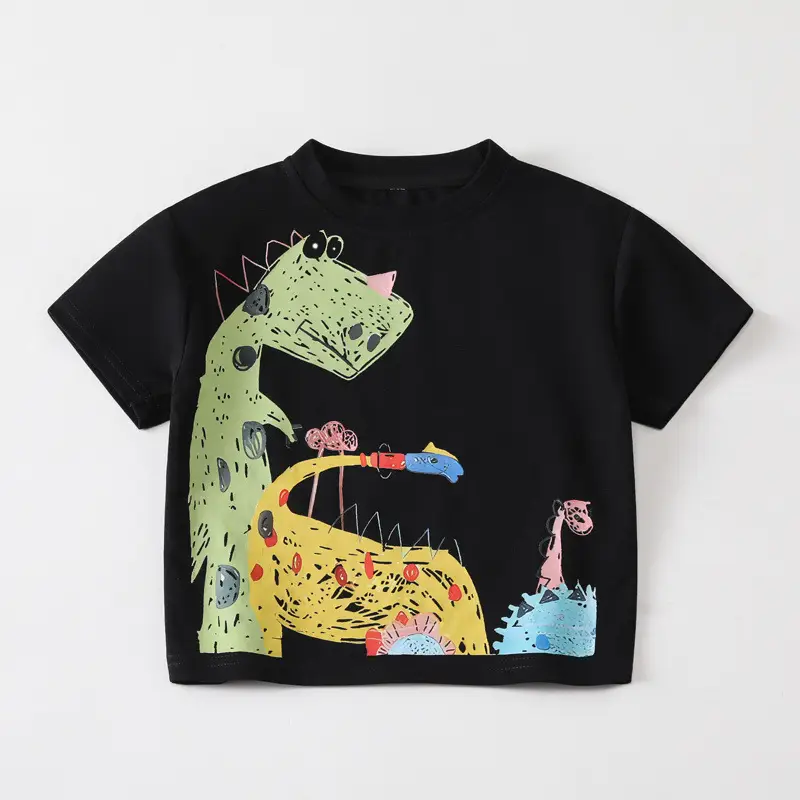 Baby Cartoon T-Shirt White Short Sleeve Kids