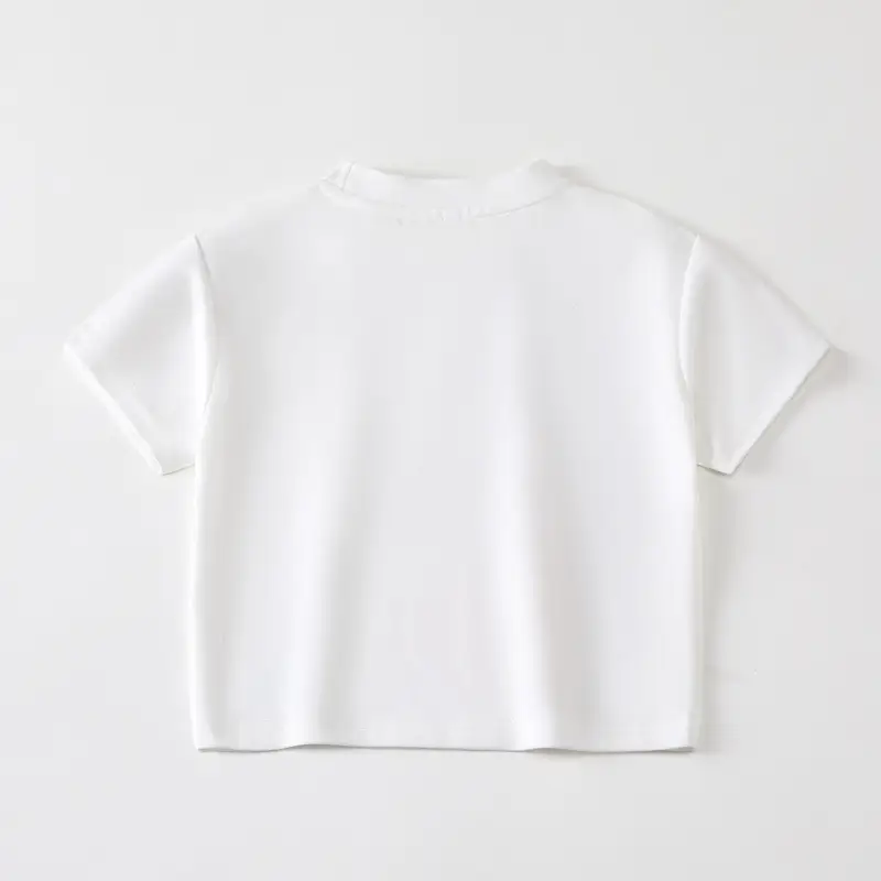 Baby Cartoon T-Shirt White Short Sleeve Kids