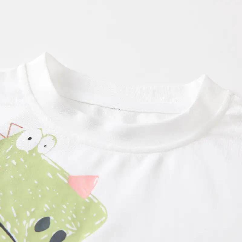 Baby Cartoon T-Shirt White Short Sleeve Kids
