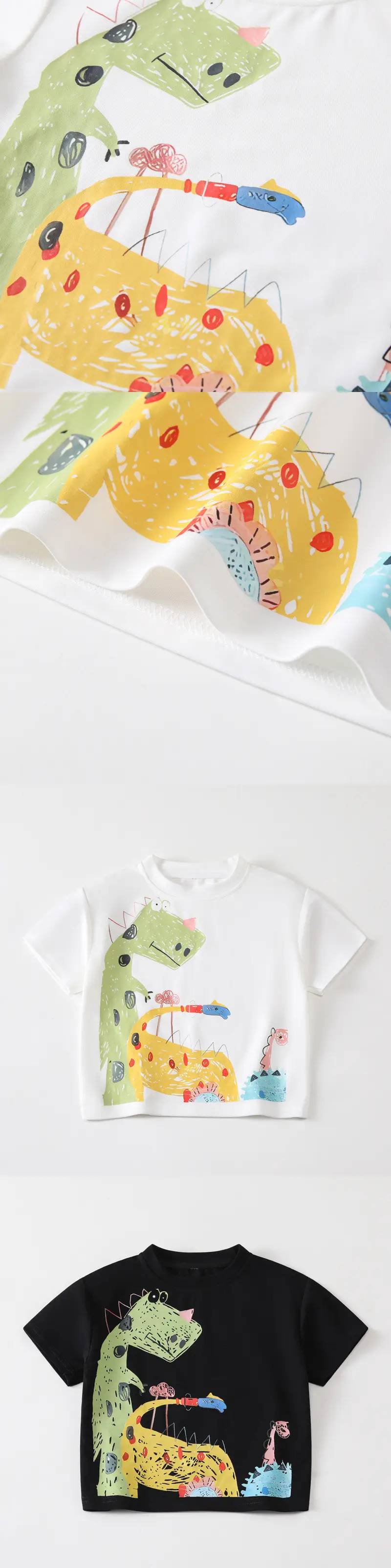 Baby Cartoon T-Shirt White Short Sleeve Kids — feature 5