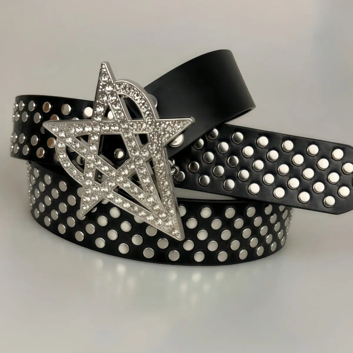 Vintage Hot Girl Belt with Rivet Patchwork & Faux Leather - Image 6
