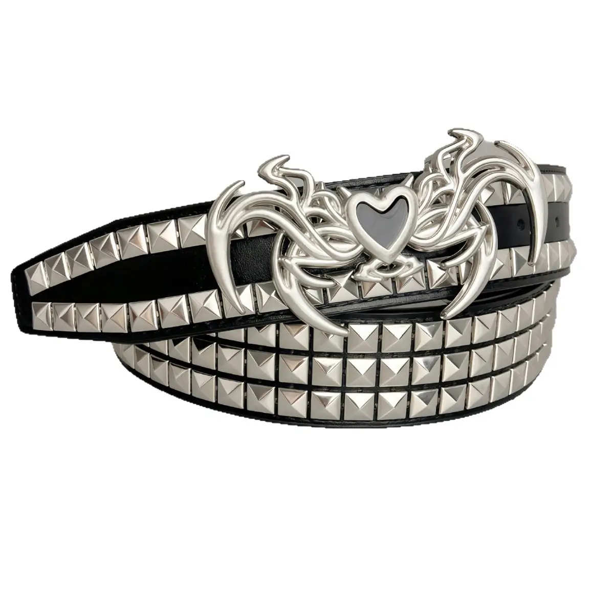 Vintage Hot Girl Belt with Rivet Patchwork & Faux Leather - Image 9