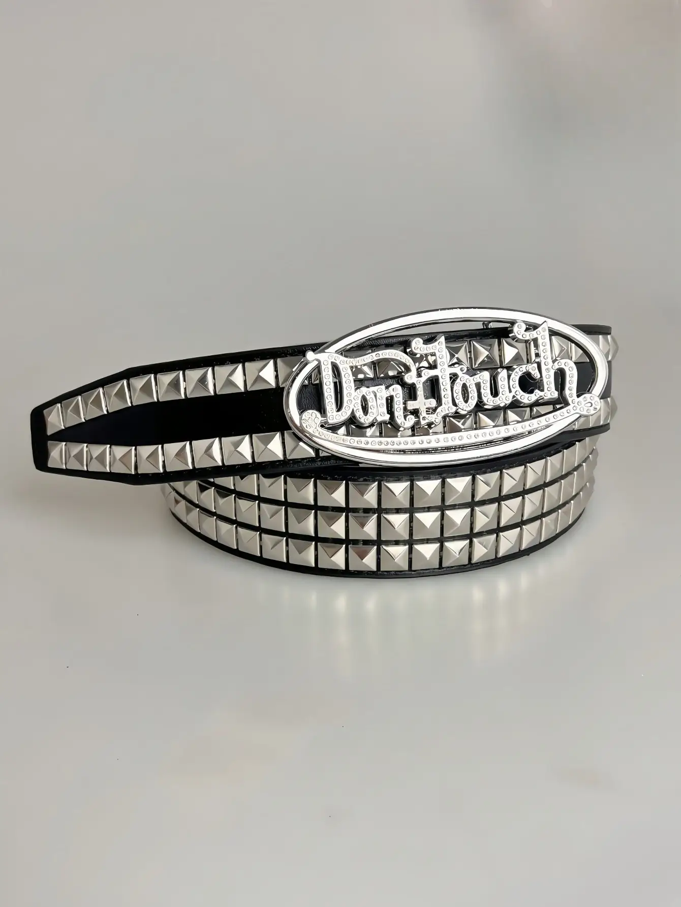 Vintage Hot Girl Belt with Rivet Patchwork & Faux Leather - Image 2