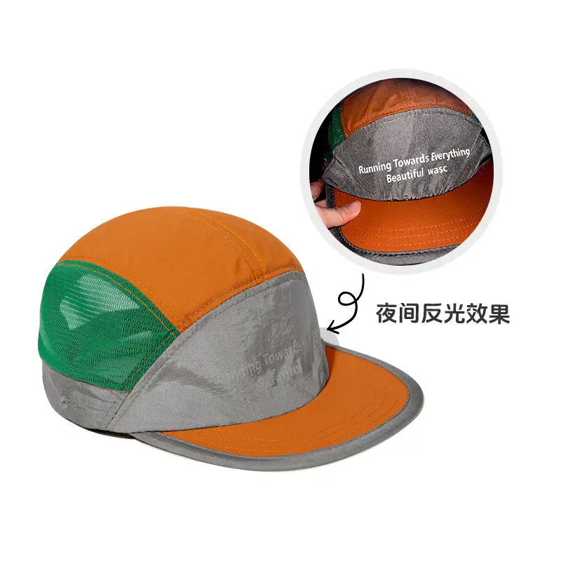 Durable Night Light Baseball Cap Orange Green Gray - Image 5