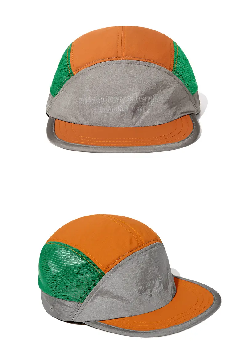 Durable Night Light Baseball Cap Orange Green Gray — feature 12