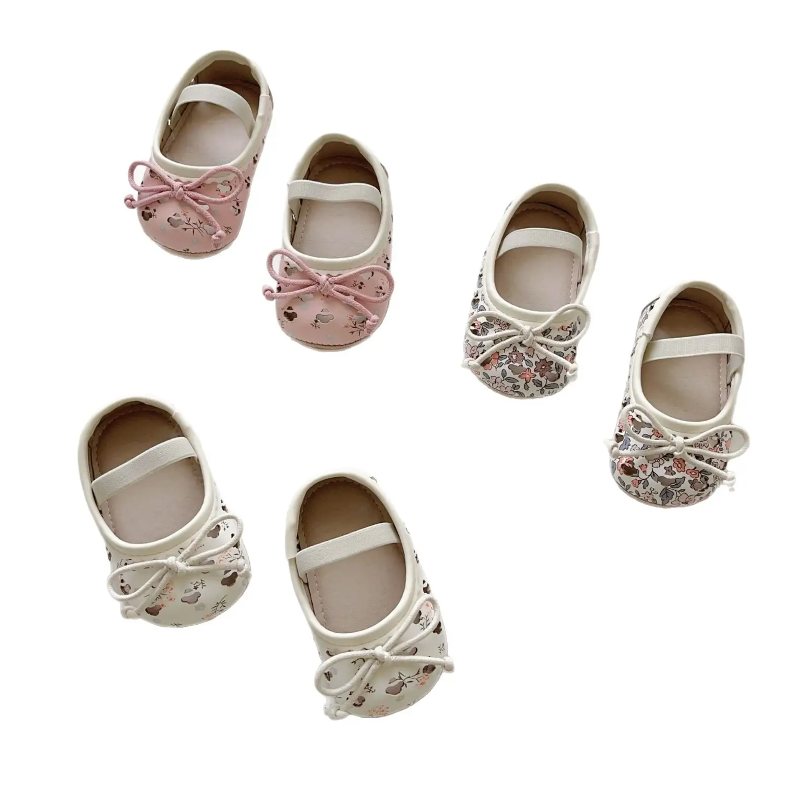 Baby Bow Sandals 6-18M Rubber Soft Sole