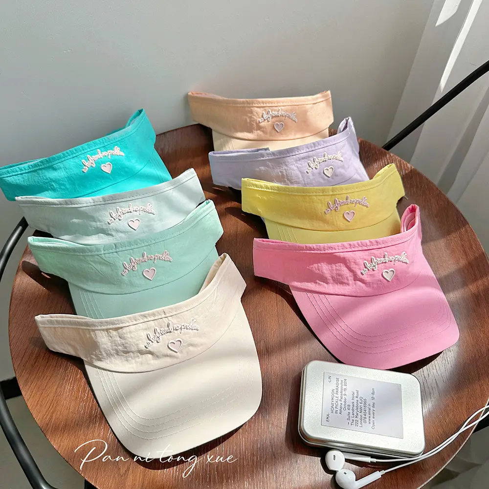Baby Sun Visor Hat Mint Green Peaked Cap - Image 10