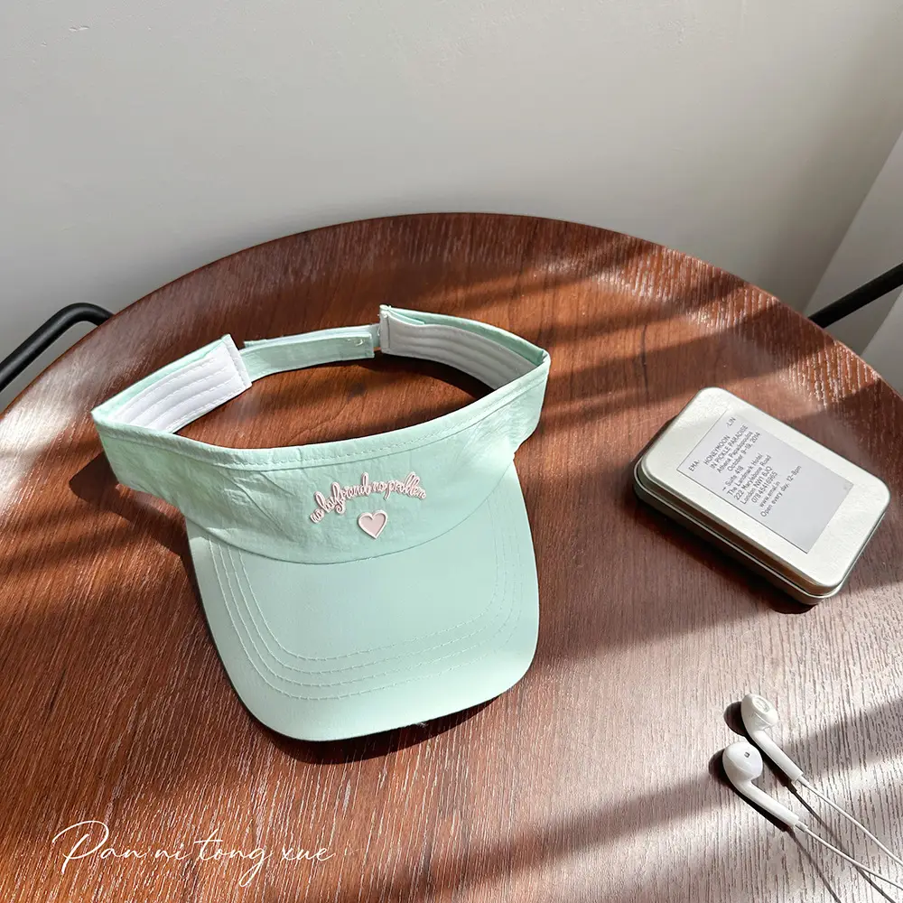Baby Sun Visor Hat Mint Green Peaked Cap — feature 24