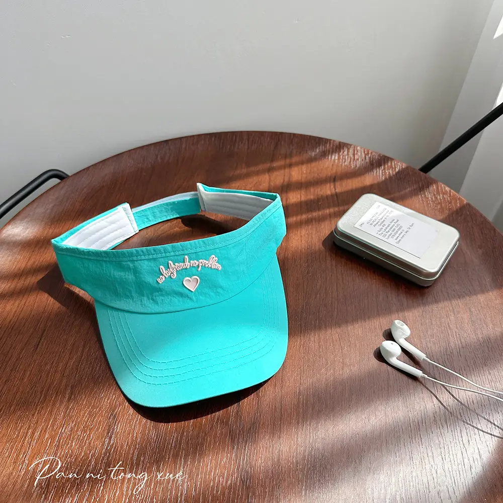 Baby Sun Visor Hat Mint Green Peaked Cap - Image 2