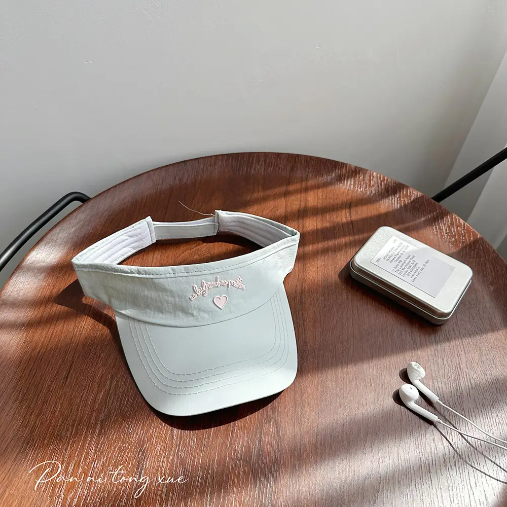 Baby Sun Visor Hat Mint Green Peaked Cap - Image 6