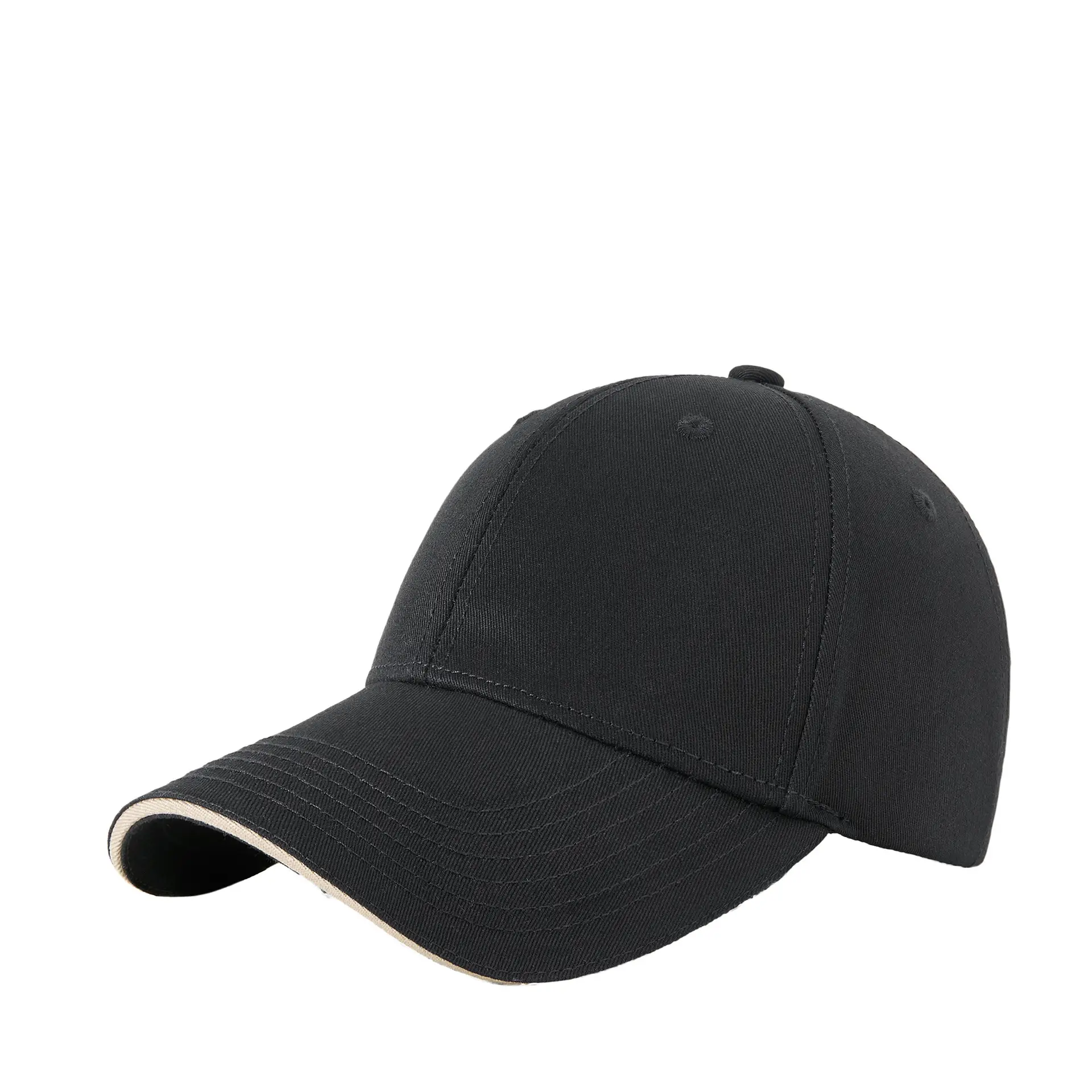 Men Grey Duckbill Baseball Cap Hard Top Breathable Cotton - Image 10