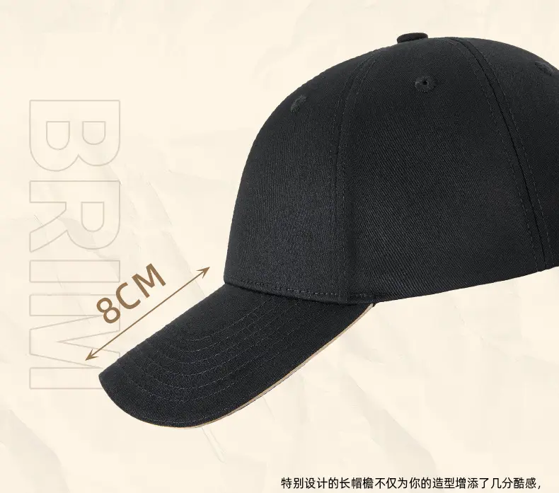 Men Grey Duckbill Baseball Cap Hard Top Breathable Cotton — feature 22