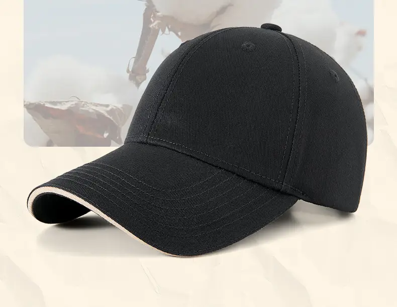 Men Grey Duckbill Baseball Cap Hard Top Breathable Cotton — feature 25