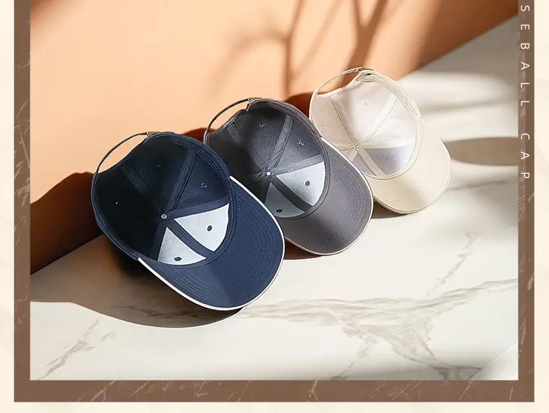 Men Grey Duckbill Baseball Cap Hard Top Breathable Cotton — feature 28
