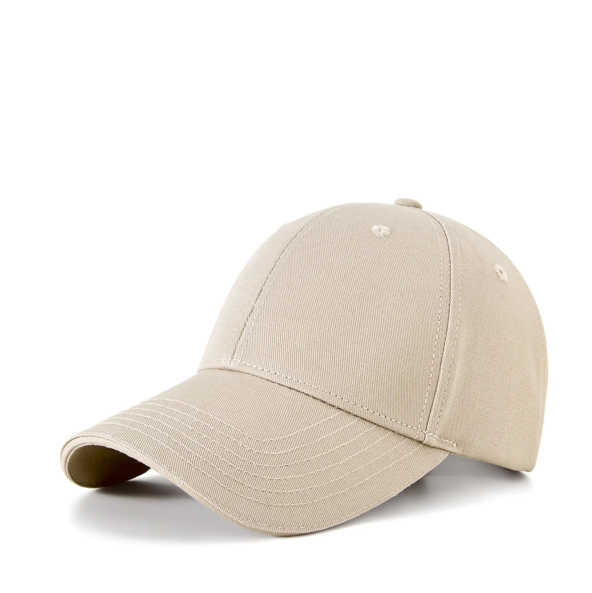 Men Grey Duckbill Baseball Cap Hard Top Breathable Cotton - Image 4