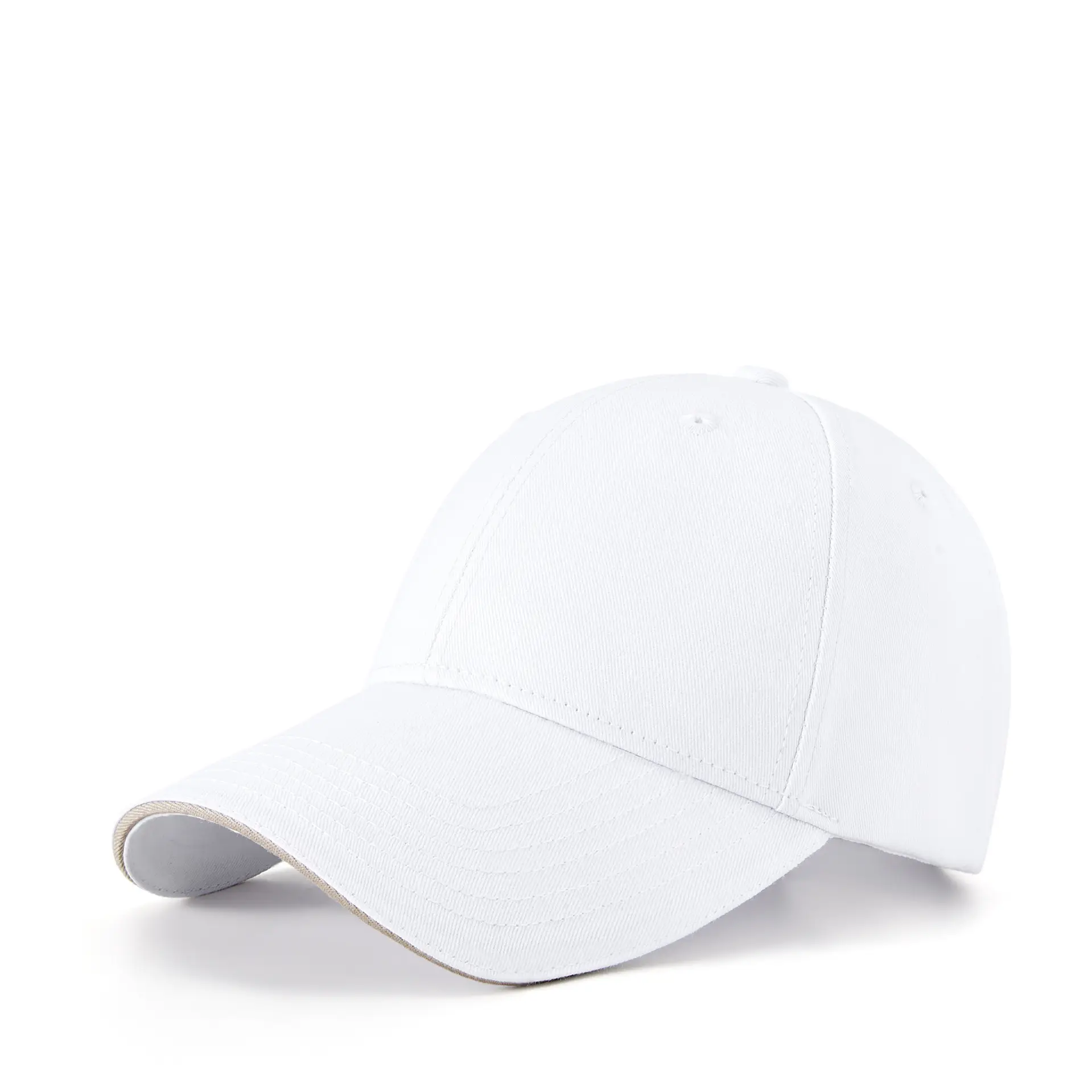 Men Grey Duckbill Baseball Cap Hard Top Breathable Cotton - Image 5