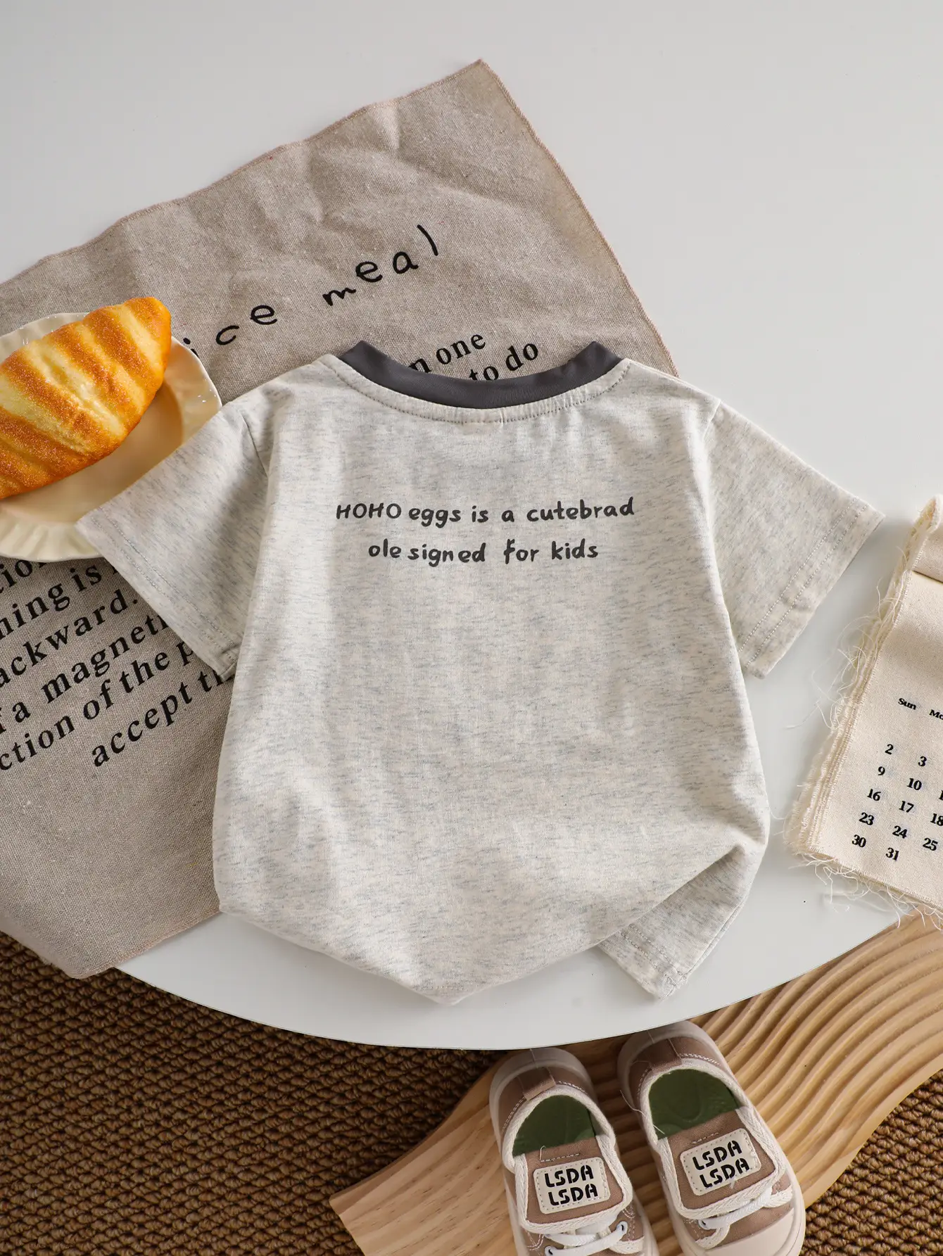 Kids Stretchy T-Shirt Gray Elephant Ears Summer Wear