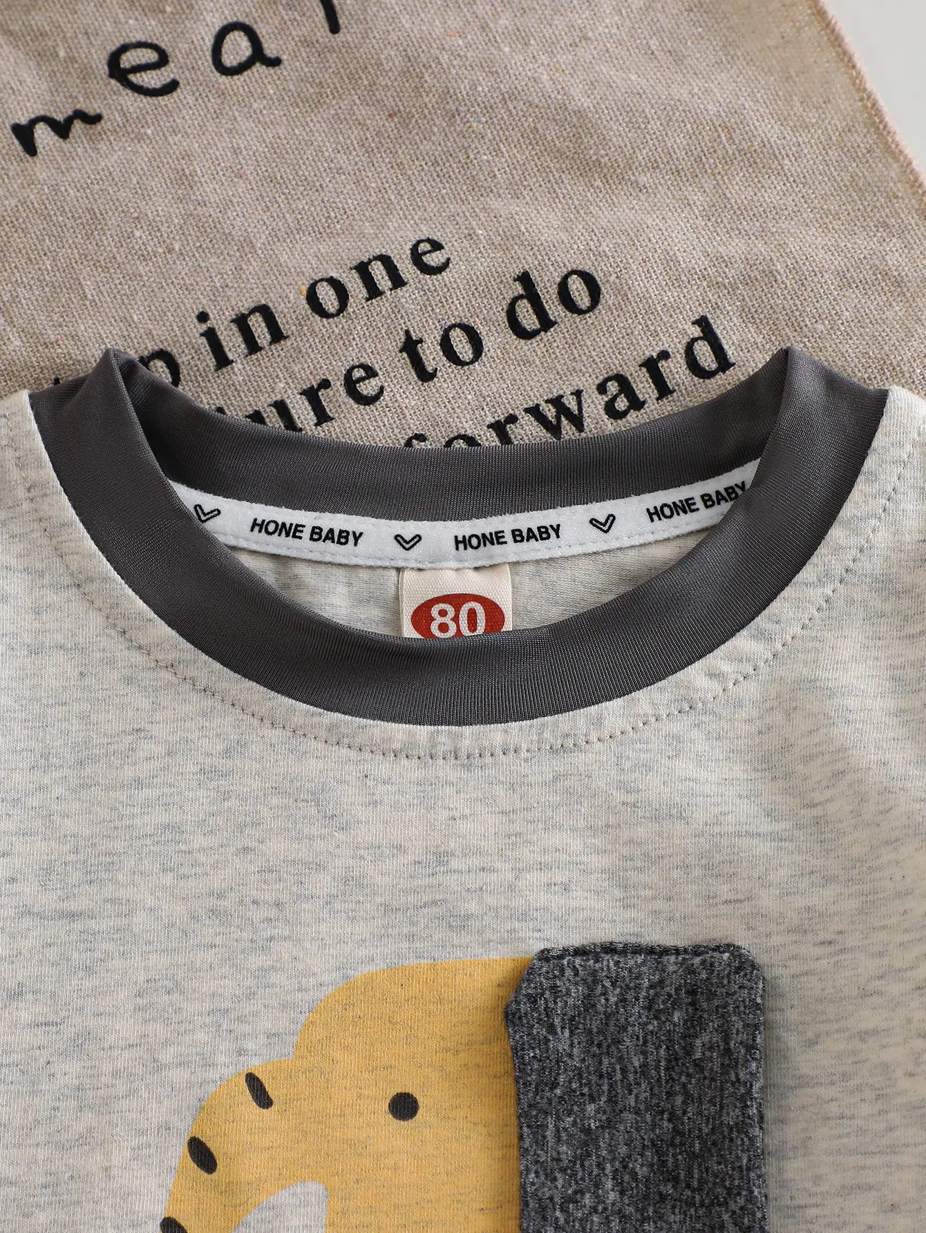 Kids Stretchy T-Shirt Gray Elephant Ears Summer Wear