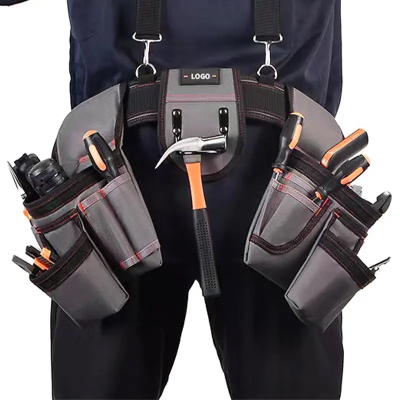 Large Multifunctional Repair Tool Belt Bag with Strap for Woodworking Screw Tools - Image 4