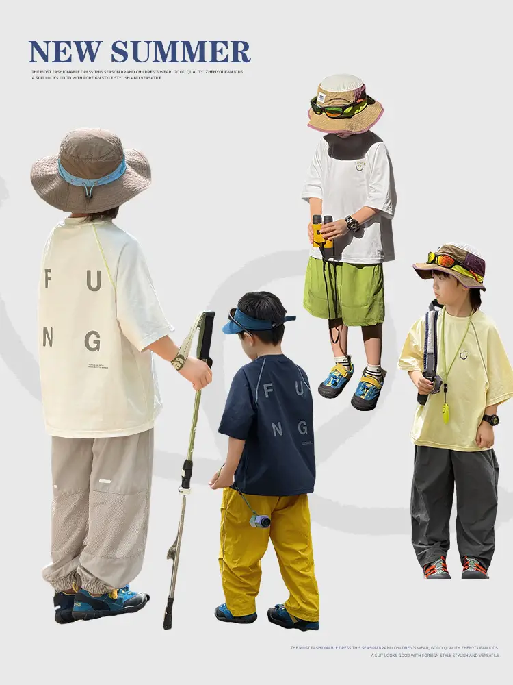 Kids 2026 Summer T-Shirt Set with Hat & Headband - Image 7