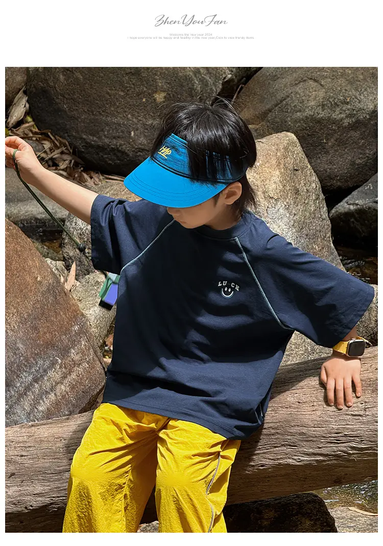 Kids 2026 Summer T-Shirt Set with Hat & Headband — feature 18