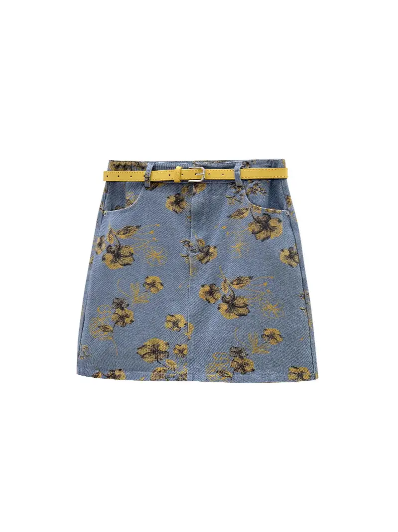Tie Dye Denim Skirt 2025 Hot Girl Women's High Waist