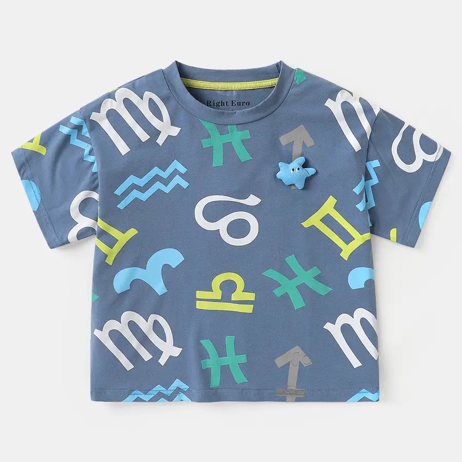 Right European Boys All-Over Cool Printed T-Shirt Summer Kids - Image 2