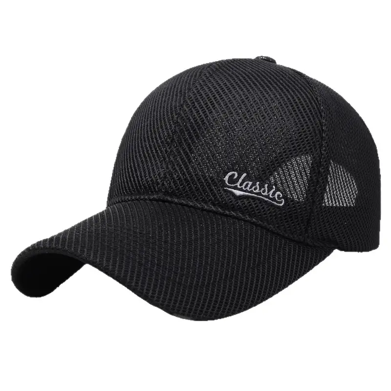 Summer Mesh Baseball Cap with Extended Brim - Image 9