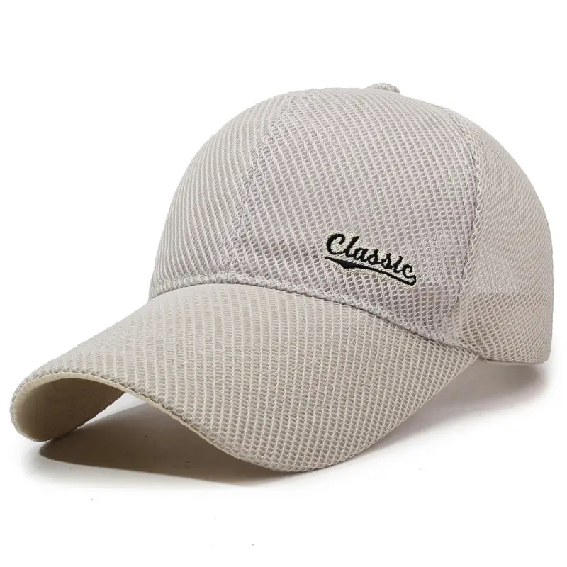 Summer Mesh Baseball Cap with Extended Brim - Image 2