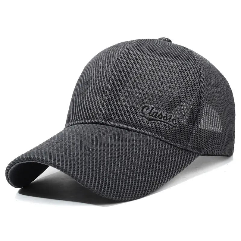 Summer Mesh Baseball Cap with Extended Brim - Image 3