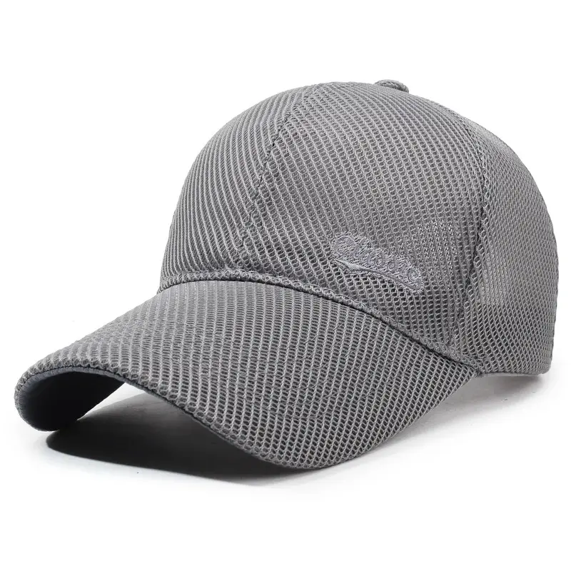 Summer Mesh Baseball Cap with Extended Brim - Image 4