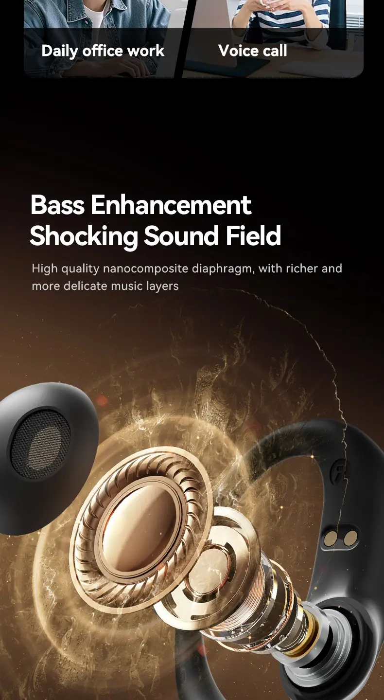 Ai Translation M127 Bluetooth Earphones Wireless Ear-Hook Type Bone Conduction Open Design Non-In-Ear Private Model Noise Reduction Bone Conduction — feature 6