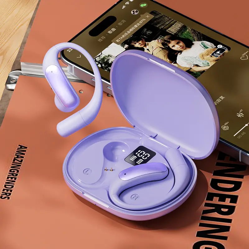 Ai Translation M127 Bluetooth Earphones Wireless Ear-Hook Type Bone Conduction Open Design Non-In-Ear Private Model Noise Reduction Bone Conduction