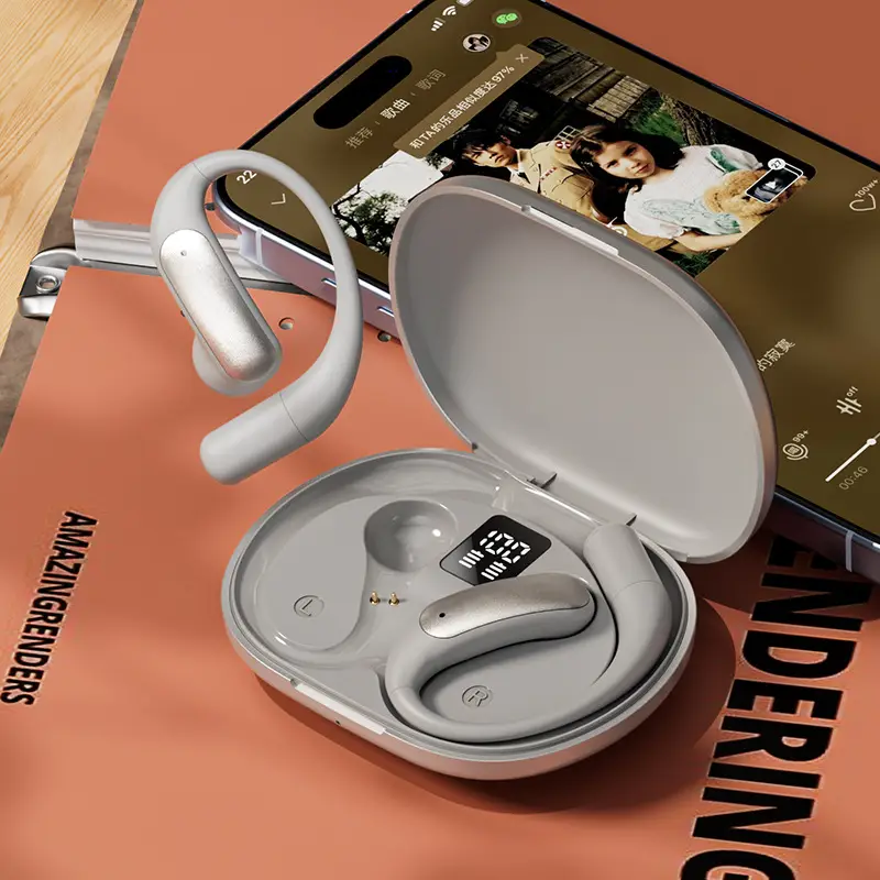 Ai Translation M127 Bluetooth Earphones Wireless Ear-Hook Type Bone Conduction Open Design Non-In-Ear Private Model Noise Reduction Bone Conduction