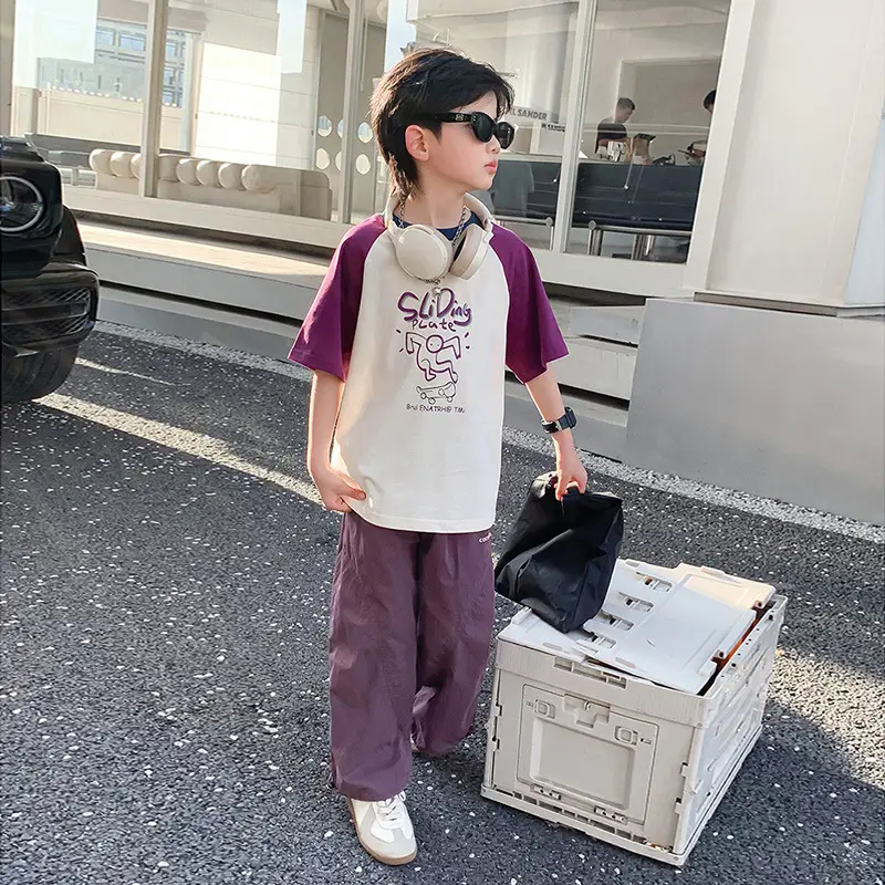 Boys Summer Korean Style Graffiti T-Shirt 2026 - Image 4