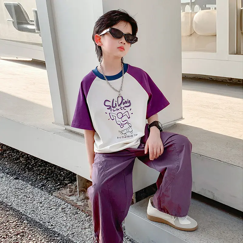 Boys Summer Korean Style Graffiti T-Shirt 2026 - Image 5