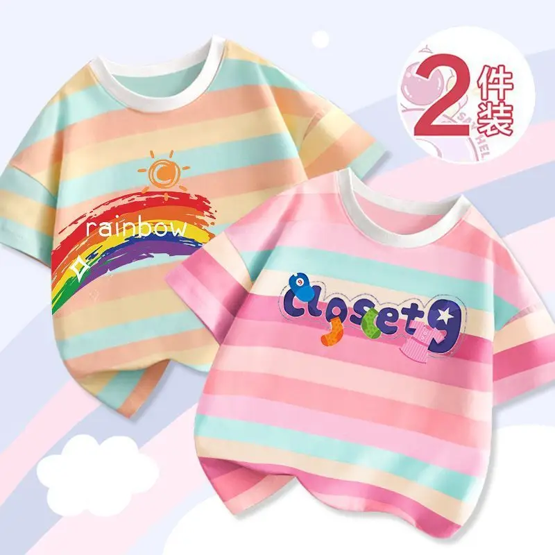 Girls' Striped T-Shirts 2023 New Arrival - Image 10