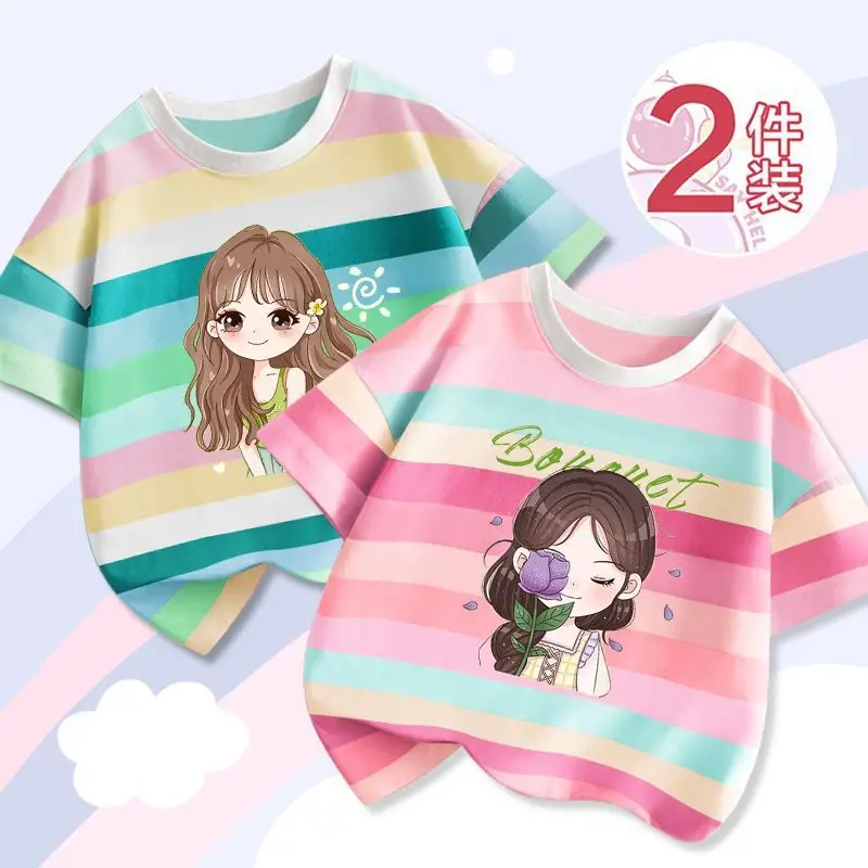 Girls' Striped T-Shirts 2023 New Arrival - Image 13