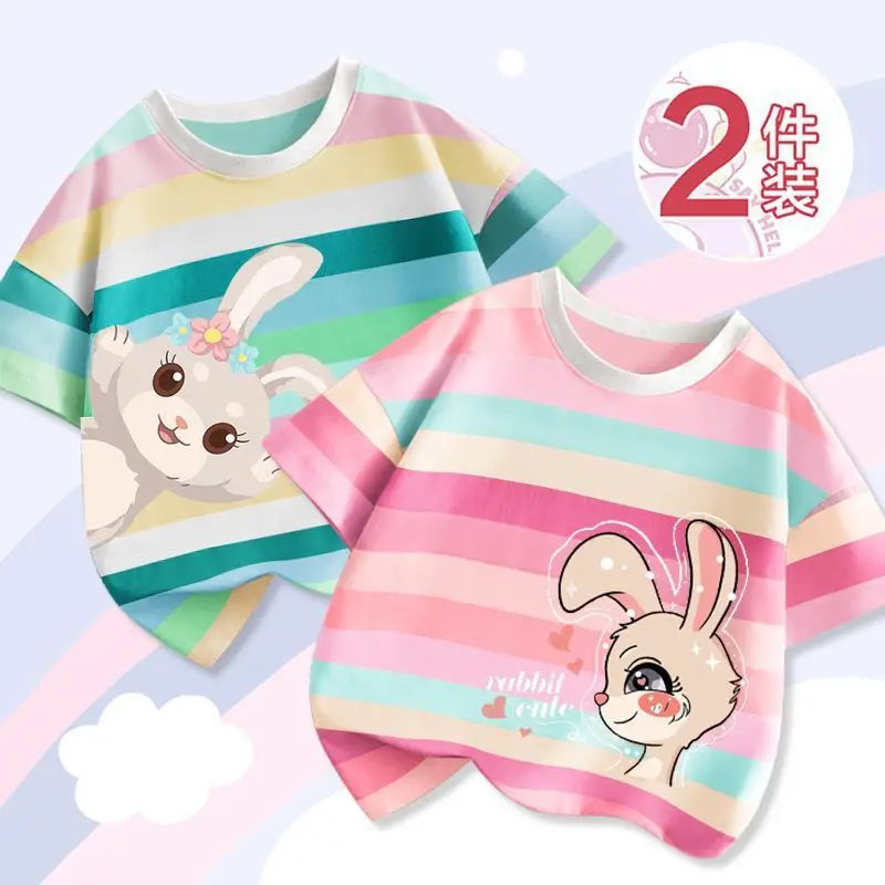 Girls' Striped T-Shirts 2023 New Arrival - Image 5