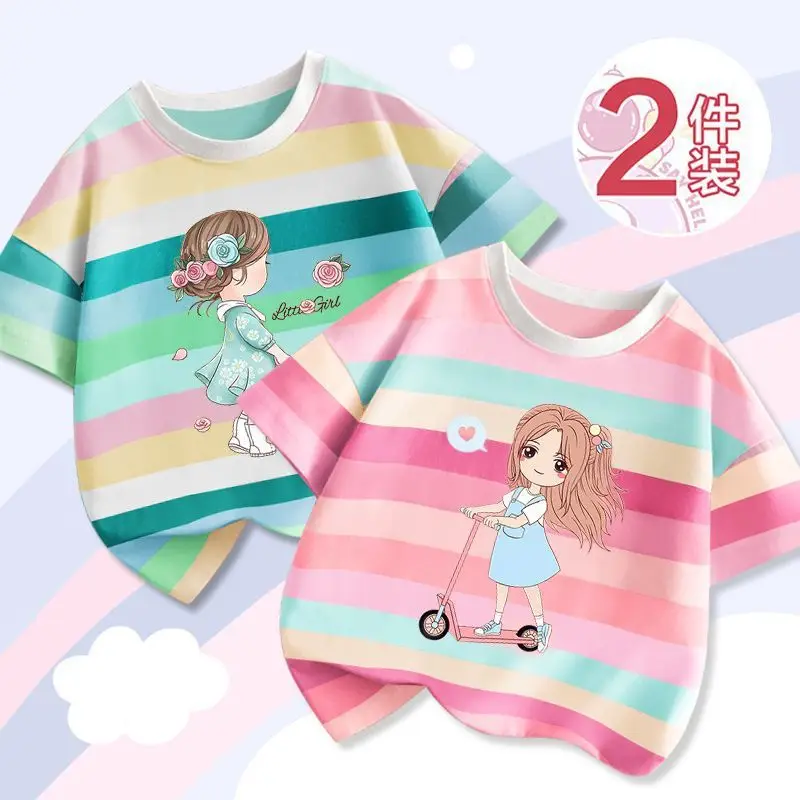 Girls' Striped T-Shirts 2023 New Arrival - Image 7