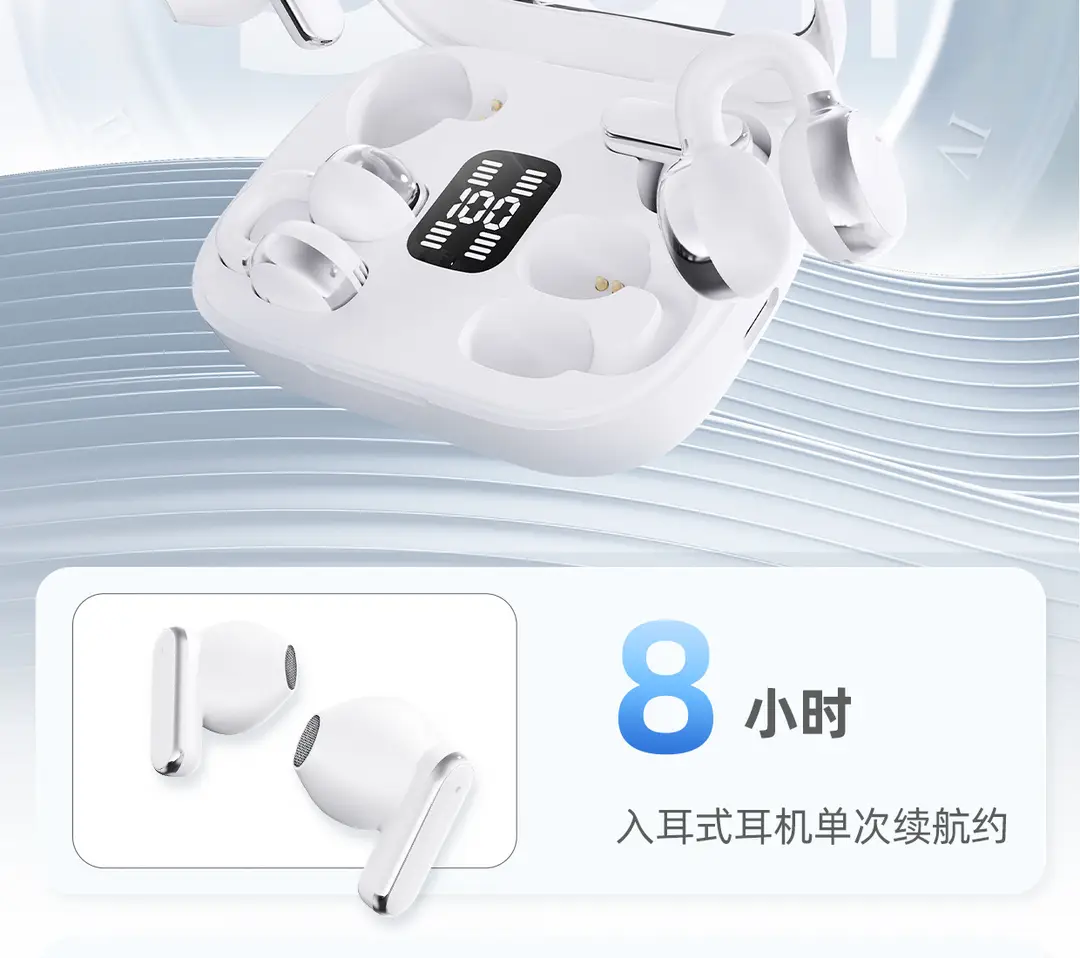 Cross-Border New Model Q10 Dual-Ear Wireless Bluetooth Headphones with High Battery Life, In-Ear Clip-On Ear-Hook Sports Noise-Canceling Headphones — feature 9