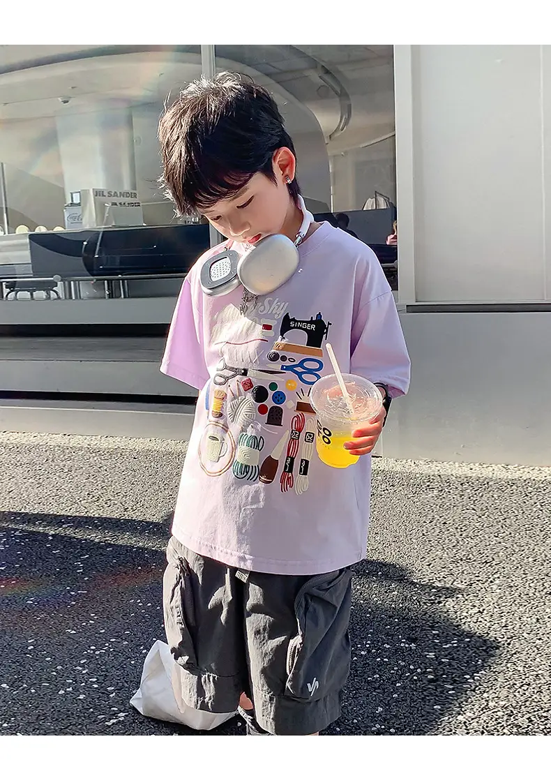 Trendy Boys Summer T-Shirt Cartoon Print Loose Fit — feature 18